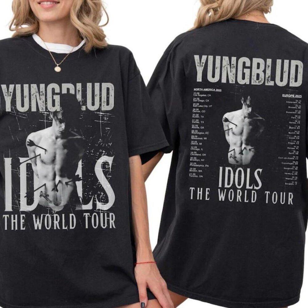 Yungblud Idols World Tour Shirt,  Concert Dates Tee, Rock Artist 2 Sided